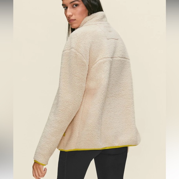 Girlfriend Collective Cream Recycled Full-Zip Fleece - Picture 2 of 7